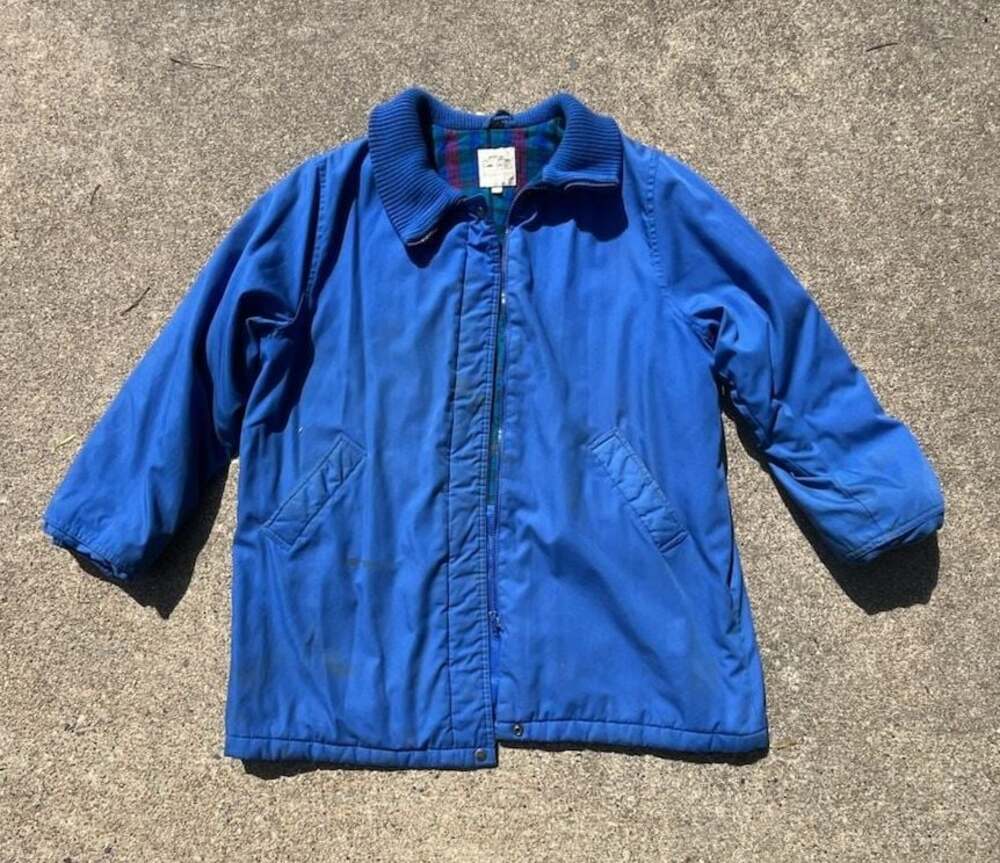 Vintage 80’s Windsor Bay Blue Plaid Lined Full-Zip Jacket